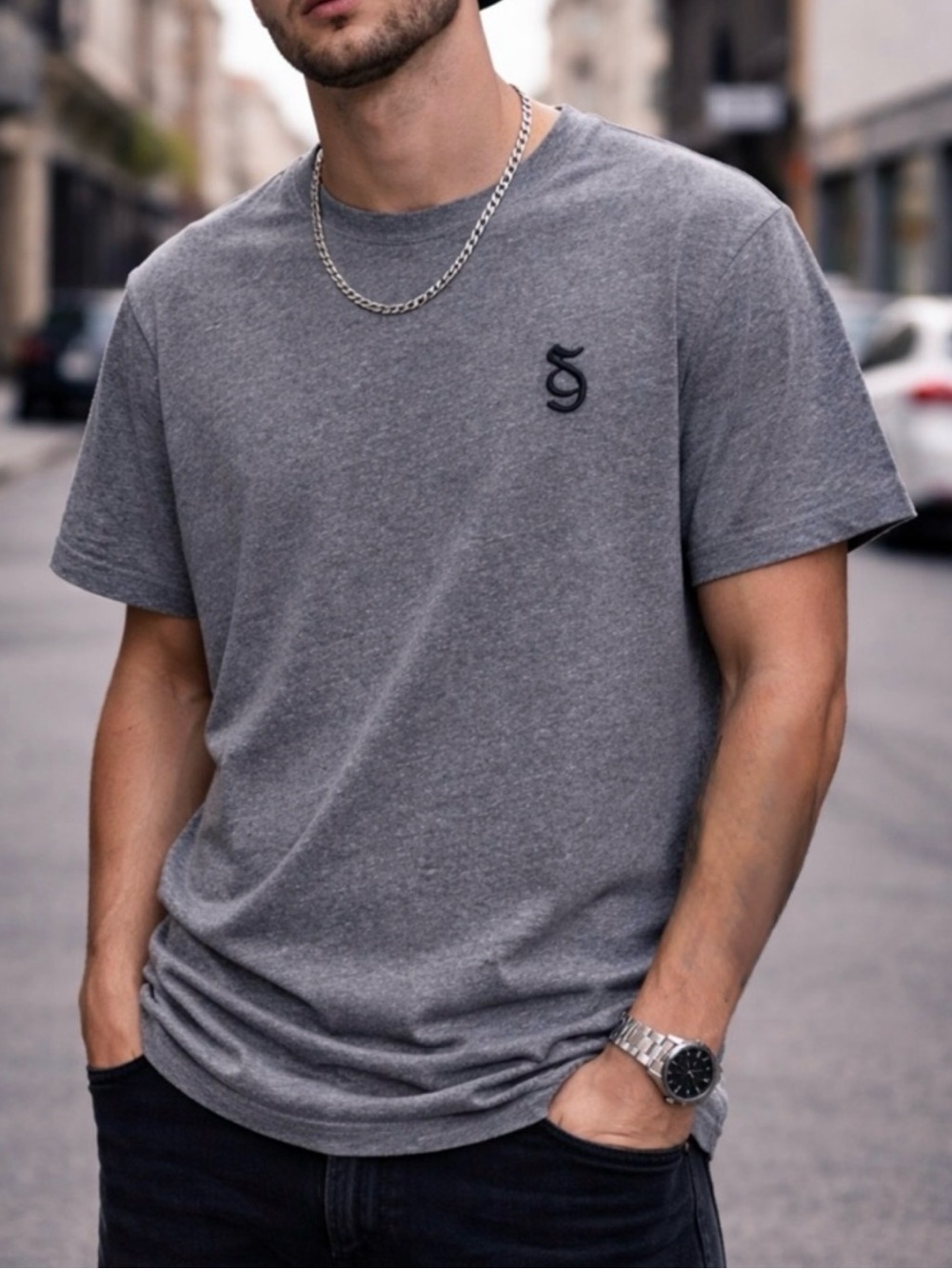 Spiritual Gangster Men's Gray Short Sleeve Logo Tee size M